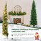 Costway 7ft Pre-lit PVC Artificial & Pine Needles Half Christmas Tree w/ 450 Branch Tips & 150 Lights